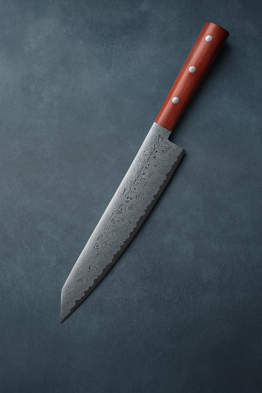 Couteau Santoku Japonais en Acier Damas